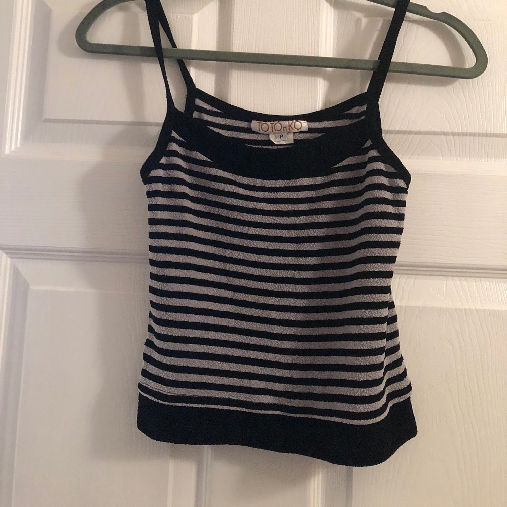 TOTOnKO Tank Top Gray and Black P